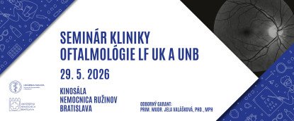 Seminár Kliniky oftalmológie LF UK a UNB