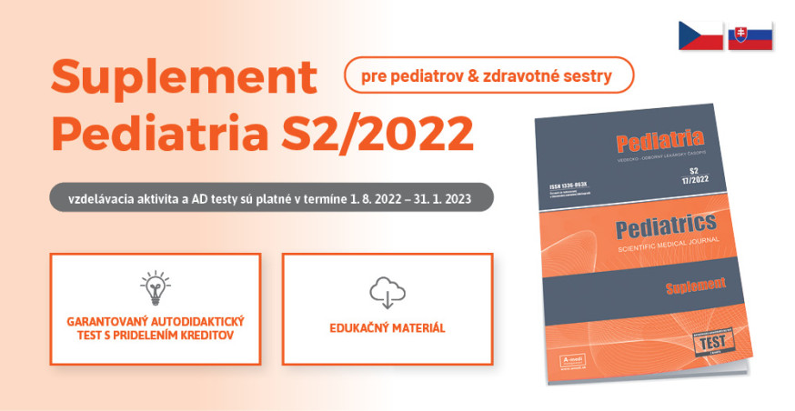 banner pod hlavickou | Pediatria Suplement S2/2022