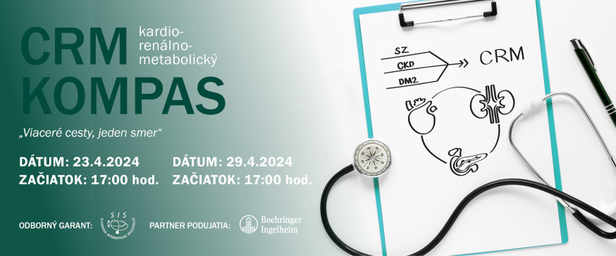 BI banner | CRM (kardio-renálno-metabolický) kompas<br>„Viaceré cesty, jeden smer“