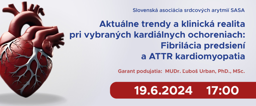 aktualne trendy banner | Aktuálne trendy a klinická realita  pri vybraných kardiálnych ochoreniach:<br>Fibrilácia predsiení a ATTR kardiomyopatia