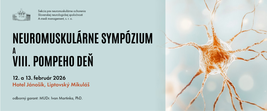 banner pompe 2026 | Neuromuskulárne sympózium<br>a VIII. Pompeho deň