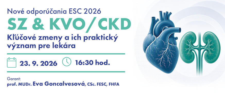 Banner | Nové odporúčania ESC 2026  SZ & KVO/CKD